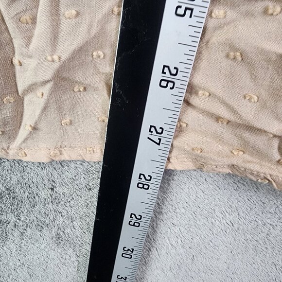 Women's Beige Gilli Blouse Top Button-Up Polka Dot Pattern Short Sleeve Size 1X - Picture 11 of 12